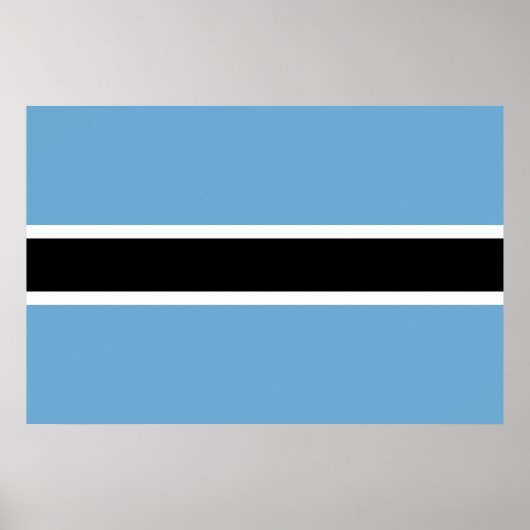 Botsuana-Flagge (Botsuana) Poster (Vorne)