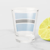 Botsuana-Flagge (Botsuana) Schnapsglas (Rückseite)