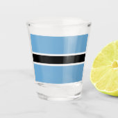 Botsuana-Flagge (Botsuana) Schnapsglas (Vorderseite)