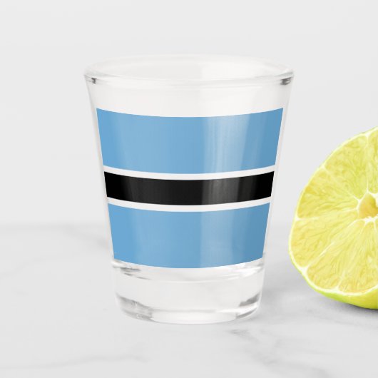 Botsuana-Flagge (Botsuana) Schnapsglas (Vorderseite)