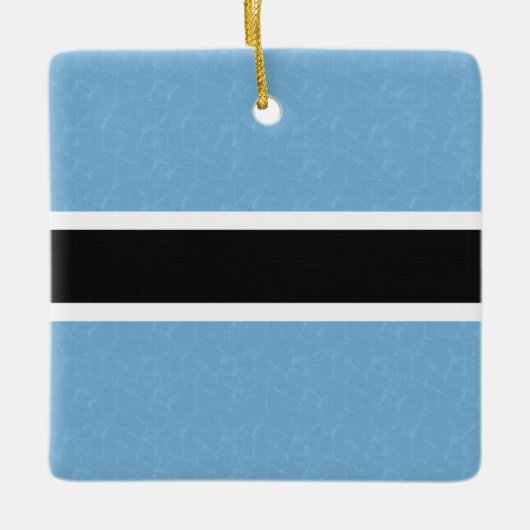 Botsuana-Flagge mit schimmerndem Wasser Keramikornament (Vorderseite)