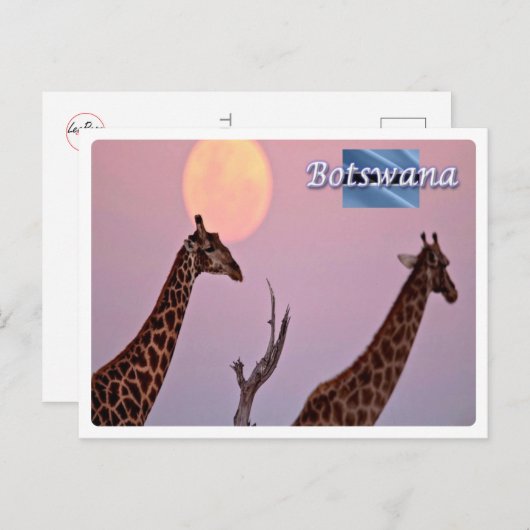 Botsuana - postkarte (Vorne/Hinten)
