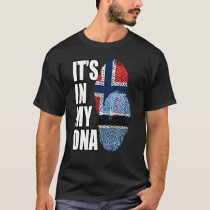 Botsuana und Norwegisches MISCHDNA-Flaggengebiet T-Shirt