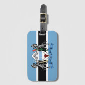 Botsuana-Wappen/Flagge Gepäckanhänger (Vorderseite Vertikal)