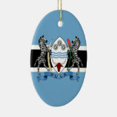 Botsuana-Wappen/Flagge Keramik Ornament (Rechts)