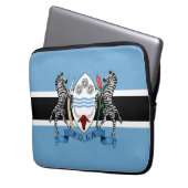 Botsuana-Wappen/Flagge Laptopschutzhülle (Vorderseite Links)