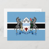 Botsuana-Wappen/Flagge Postkarte (Vorne/Hinten)