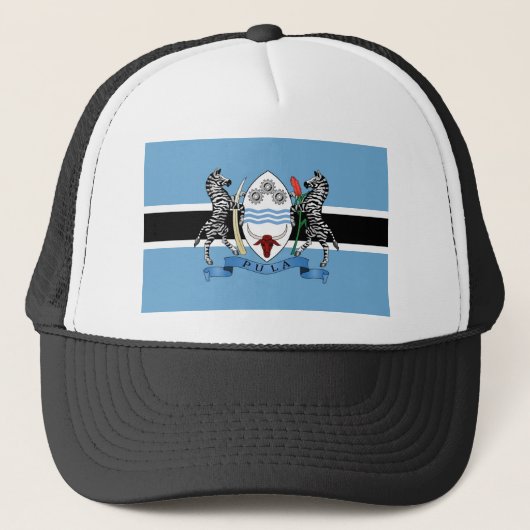 Botsuana-Wappen/Flagge Truckerkappe (Vorderseite)