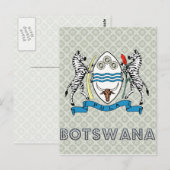 Botsuana-Wappen Postkarte (Vorne/Hinten)