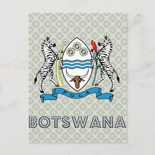 Botsuana-Wappen Postkarte (Vorderseite)