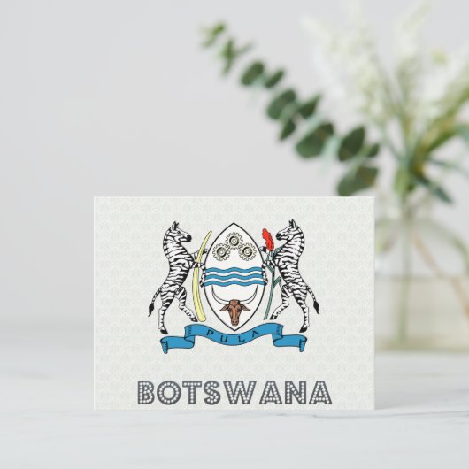 Botsuana-Wappen Postkarte (Stehend Vorderseite)