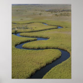 Botswana, Afrika. Arial Blick Okavango Fluss. Poster (Vorne)