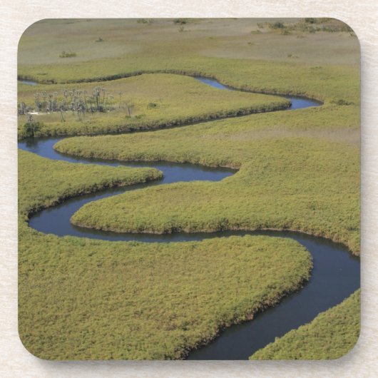 Botswana, Afrika. Luftbild Okavango-Fluss. Untersetzer (Vorderseite)