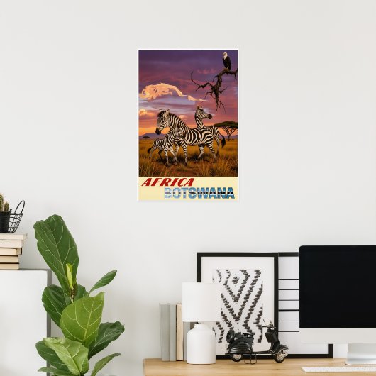 Botswana, Afrika Poster (Heimbüro)