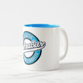 Botswana Backpacker World Traveller Logo. Zweifarbige Tasse (VorderseiteRechts)
