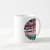 Botswana Batswana British UK Tree Roots Flag Kaffeetasse (VorderseiteRechts)