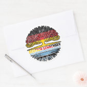 Botswana Botswanisch Deutsch Deutschland Baum Runder Aufkleber (Umschlag)