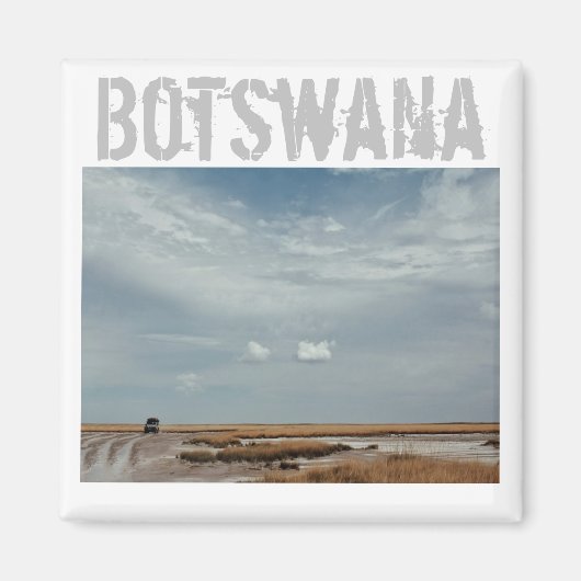 Botswana Car Travel Salt Pan Magnet (Vorne)