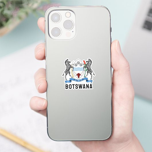 Botswana Coat of Arms Classic Round Sticker (Telefon)