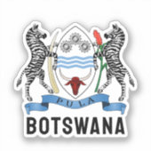 Botswana Coat of Arms Classic Round Sticker (Vorderseite)
