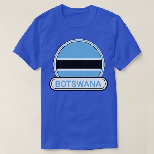 Botswana Country Abzeichen Botswana Flag T-Shirt (Design vorne)