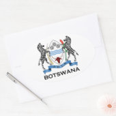 BOTSWANA - Fahne/Emblem/Wappen/Symbol Ovaler Aufkleber (Umschlag)