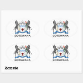 BOTSWANA - Fahne/Emblem/Wappen/Symbol Ovaler Aufkleber (Blatt)