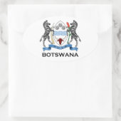 BOTSWANA - Fahne/Emblem/Wappen/Symbol Ovaler Aufkleber (Tasche)
