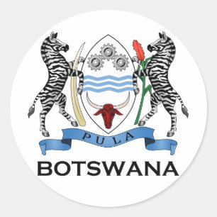 BOTSWANA - Fahne/Emblem/Wappen/Symbol Runder Aufkleber