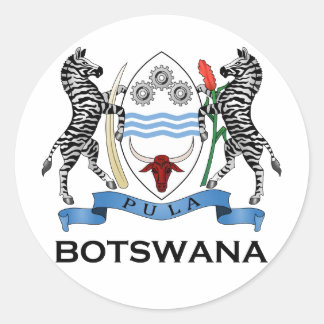 BOTSWANA - Fahne/Emblem/Wappen/Symbol Runder Aufkleber