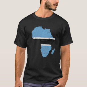Botswana Flag Africa Kontinent Silhouette Gift für T-Shirt