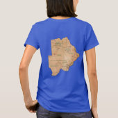 Botswana Flag and Map dk T - Shirt (Rückseite)