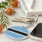 Botswana Flag Charming Patriotic Schlüsselanhänger (Vorderseite rechts)