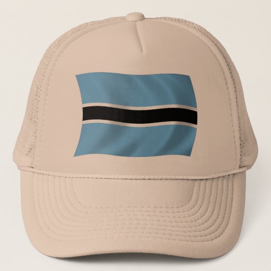 Botswana Flag Hat Truckerkappe (Vorderseite)