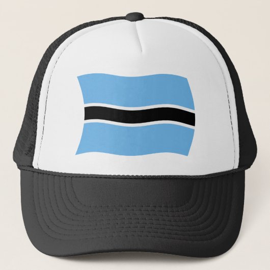 Botswana Flag Hat Truckerkappe (Vorderseite)