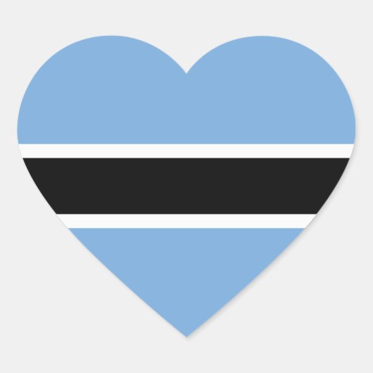 Botswana Flag Heart Sticker (Vorderseite)