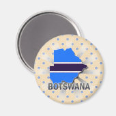 Botswana Flag Karte 2.0 Magnet (Vorderseite/Rückseite)