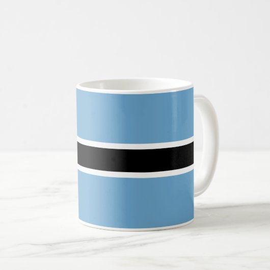 Botswana Flag Keramik Tasse (VorderseiteRechts)