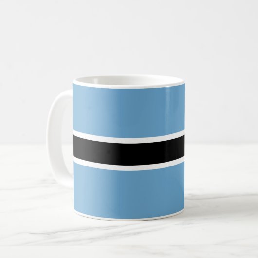 Botswana Flag Keramik Tasse (Vorderseite Links)