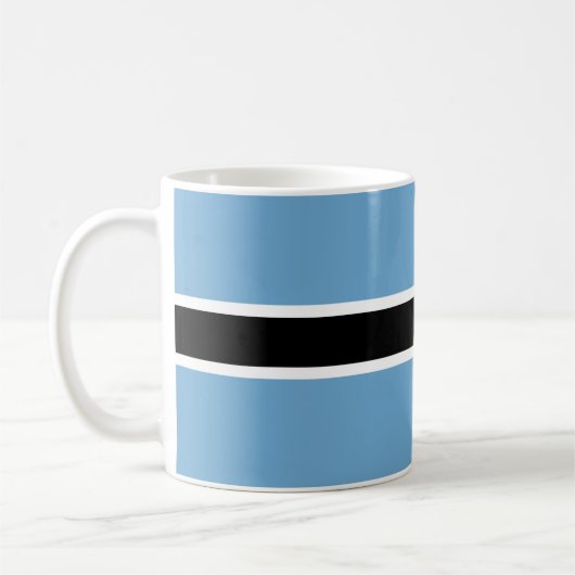 Botswana Flag Keramik Tasse (Links)