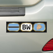 Botswana Flag Map Code Autoaufkleber (Auf Auto)