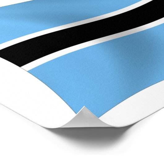 Botswana Flag Poster Print (Ecke)