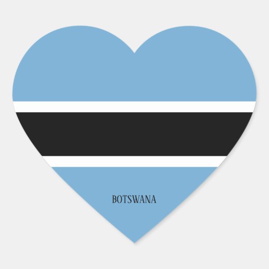Botswana Flag Splendid Patriotic Herz-Aufkleber (Vorderseite)