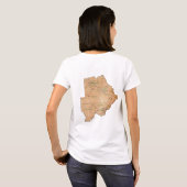 Botswana Flag x Map T - Shirt (Schwarz voll)