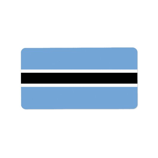 Botswana-Flagge Adressaufkleber (Vorne)