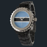 Botswana-Flagge Armbanduhr<br><div class="desc">Ein ideales Geschenk für alle,  die Patrioten ihres Landes sind!</div>