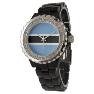 Botswana-Flagge Armbanduhr