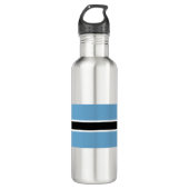 Botswana-Flagge Edelstahlflasche (Vorderseite)