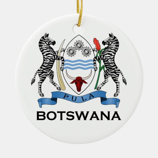 BOTSWANA - Flagge/Emblem/Wappen/Symbol Keramik Ornament (Vorne)
