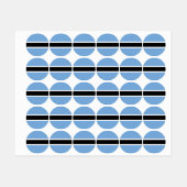 Botswana-Flagge Etiketten (Blatt)